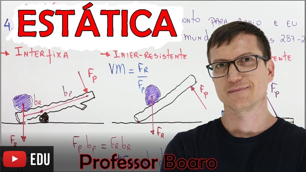 Thumbnail: ESTÁTICA - MEGA AULA COMPLETA -  Professor Boaro