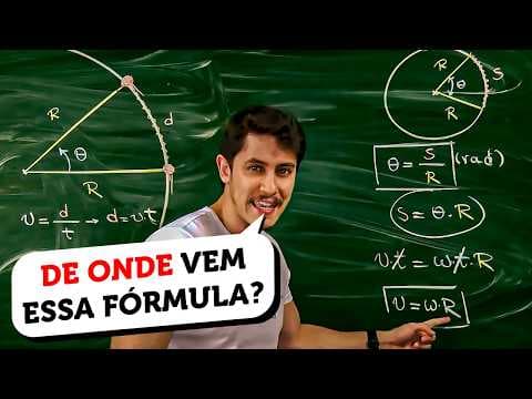 Thumbnail da aula: Como converter VELOCIDADE LINEAR em VELOCIDADE ANGULAR? Demonstração da Fórmula