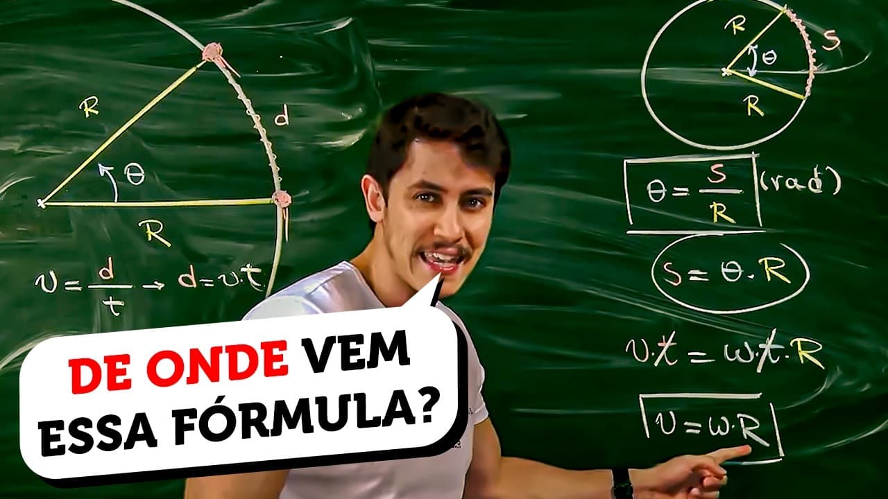 Thumbnail: Como converter VELOCIDADE LINEAR em VELOCIDADE ANGULAR? Demonstração da Fórmula