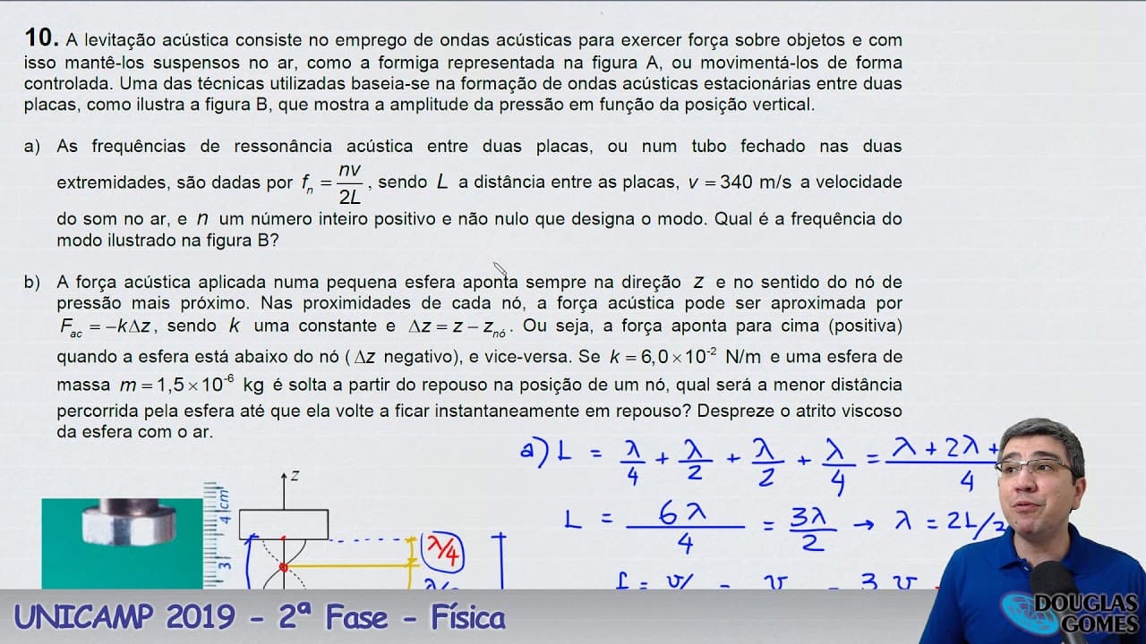 Thumbnail: UNICAMP 2019 segunda fase Questão 10