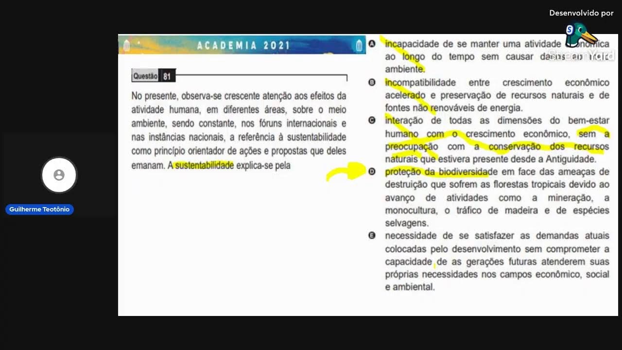 Thumbnail: Questão de geografia ENEM 2009