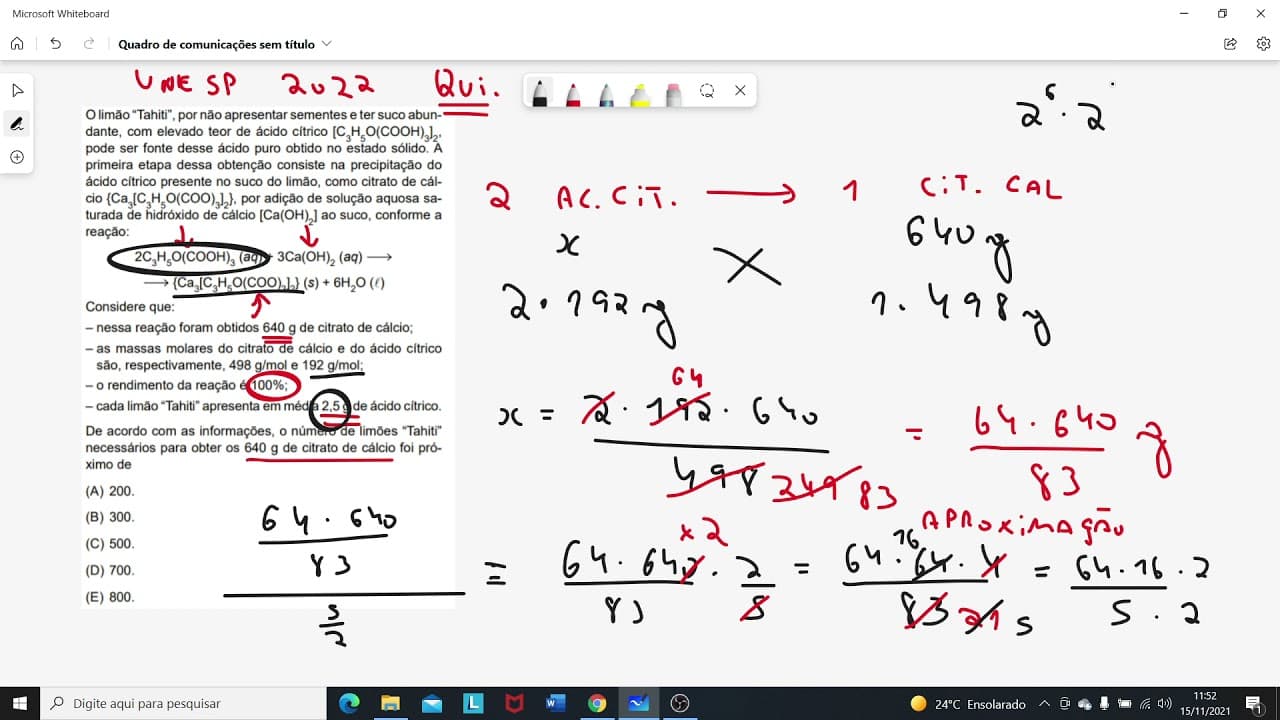 Thumbnail: UNESP 2022 - Resolução Química - Dia 1 (biológicas) - Primeira fase