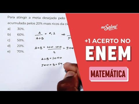 Thumbnail da aula: Domine a MATEMÁTICA do ENEM resolvendo esta questão | Revisão ENEM 2024 #JuntosAtéaProva