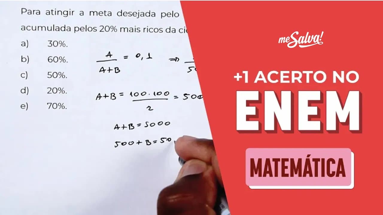 Thumbnail: Domine a MATEMÁTICA do ENEM resolvendo esta questão | Revisão ENEM 2024 #JuntosAtéaProva