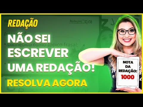 Thumbnail da aula: O QUE EU TENHO QUE FAZER PARA IR BEM NA REDAÇÃO? - Profa. Pamba