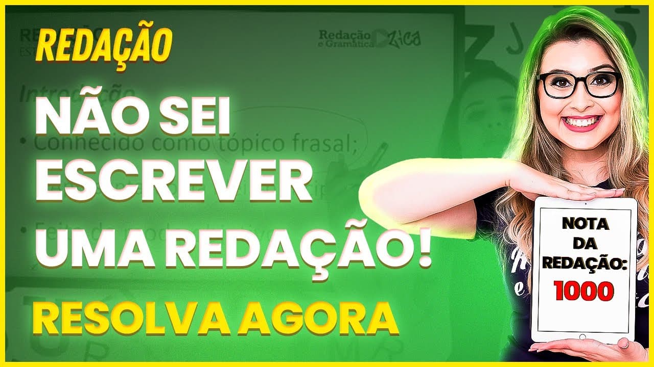 Thumbnail: O QUE EU TENHO QUE FAZER PARA IR BEM NA REDAÇÃO? - Profa. Pamba