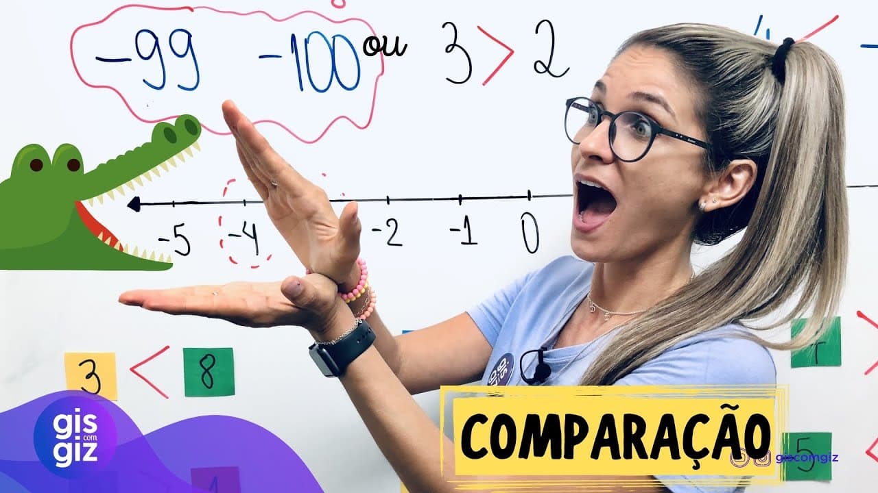 Thumbnail: COMPARAÇÃO DE NÚMEROS POSITIVOS E NEGATIVOS \Prof. Gis/