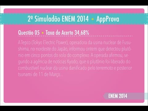 Thumbnail da aula: 2º Simuladão ENEM 2014 - AppProva - Correção