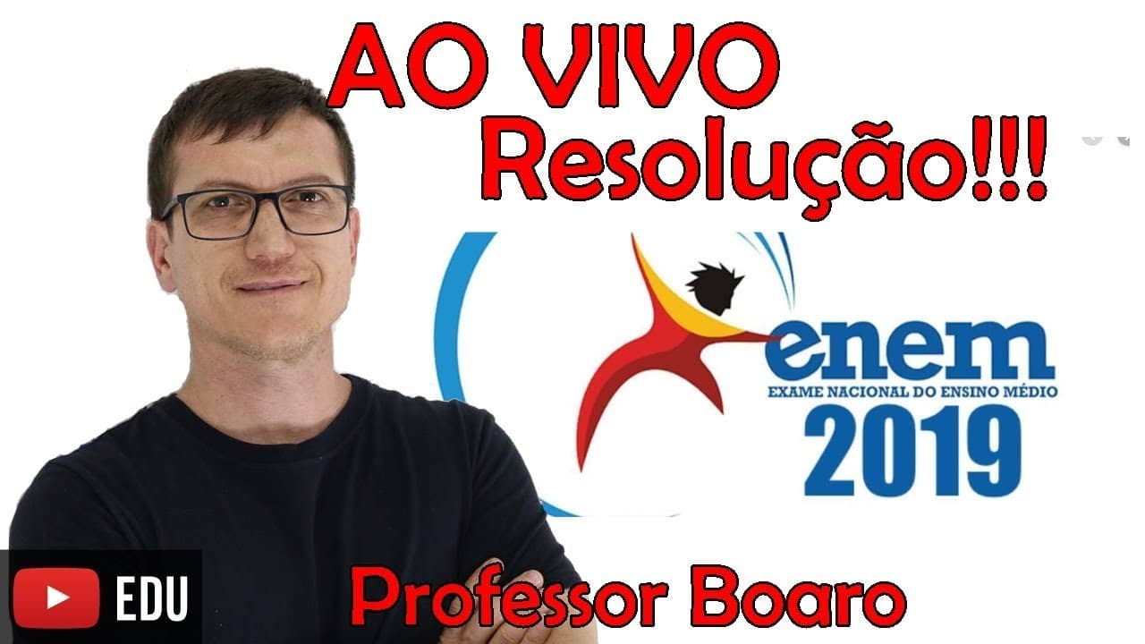 Thumbnail: GABARITO e RESOLUÇÃO ENEM 2019 - FÍSICA - Professor Boaro