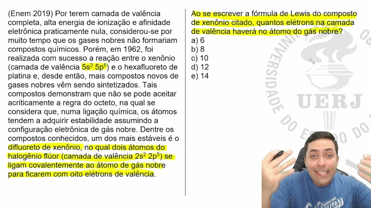 Thumbnail: 🔥 Por terem camada de valência completa, alta energia de ionização e afinidade eletrônica