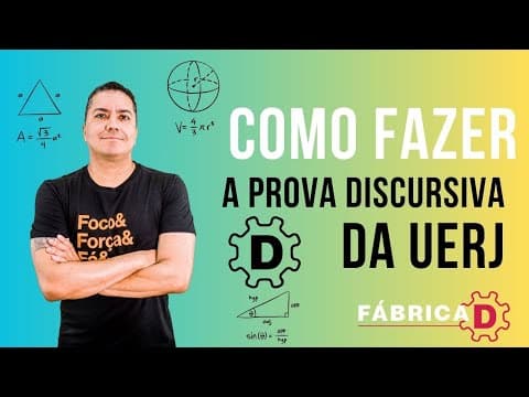 Thumbnail da aula: COMO FAZER A PROVA DISCURSIVA DA UERJ E A PROVA DISCURSIVA DE BIOLOGIA?