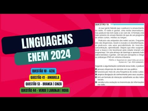 Thumbnail da aula: Resolução questão 10 (PROVA AZUL) | Linguagens ENEM 2024