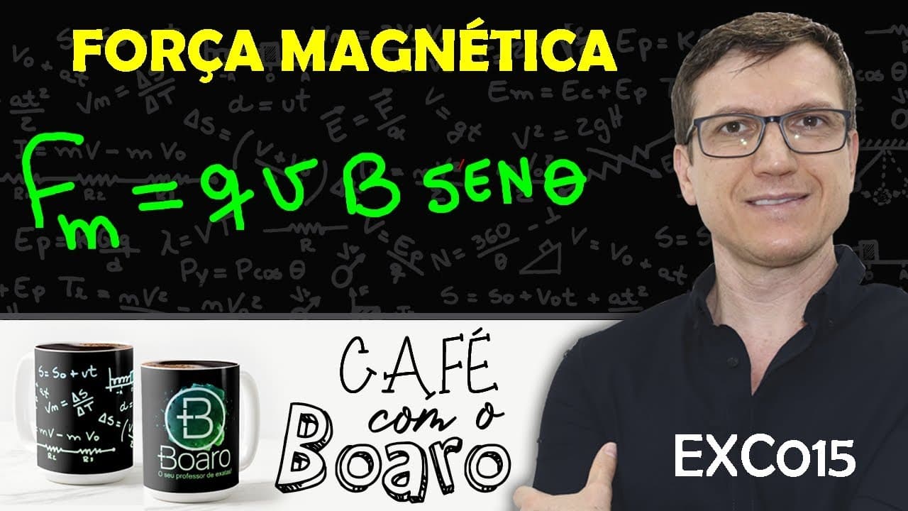 Thumbnail: FORÇA MAGNÉTICA - Eletromagnetismo - EXERCÍCIOS para REVISÃO de FÍSICA - EXC015
