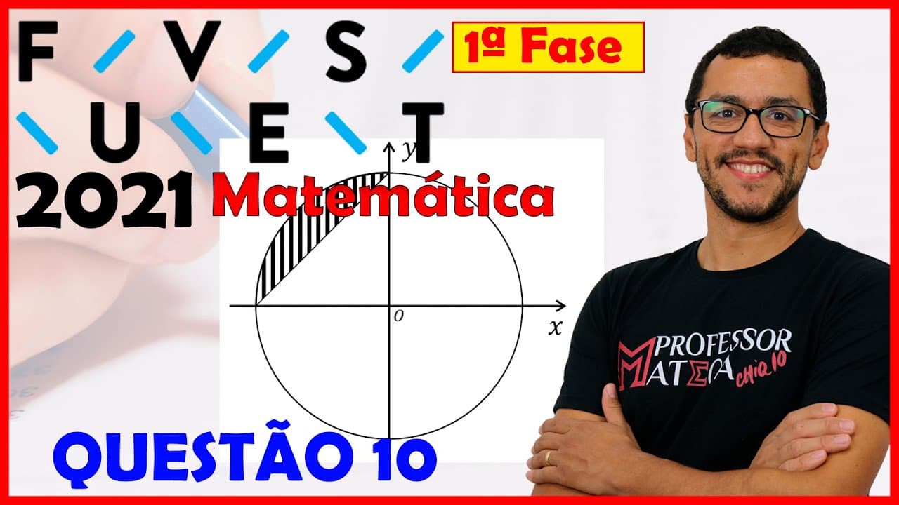 Thumbnail: FUVEST 2021 | QUESTÃO 10 | Gabarito Matemática | Área Entre gráficos