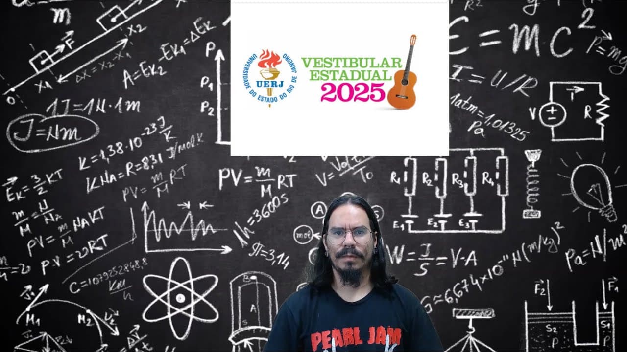 Thumbnail: UERJ 2025 – Só Precisa da Equação da Quantidade de Movimento! ⚖️🚀