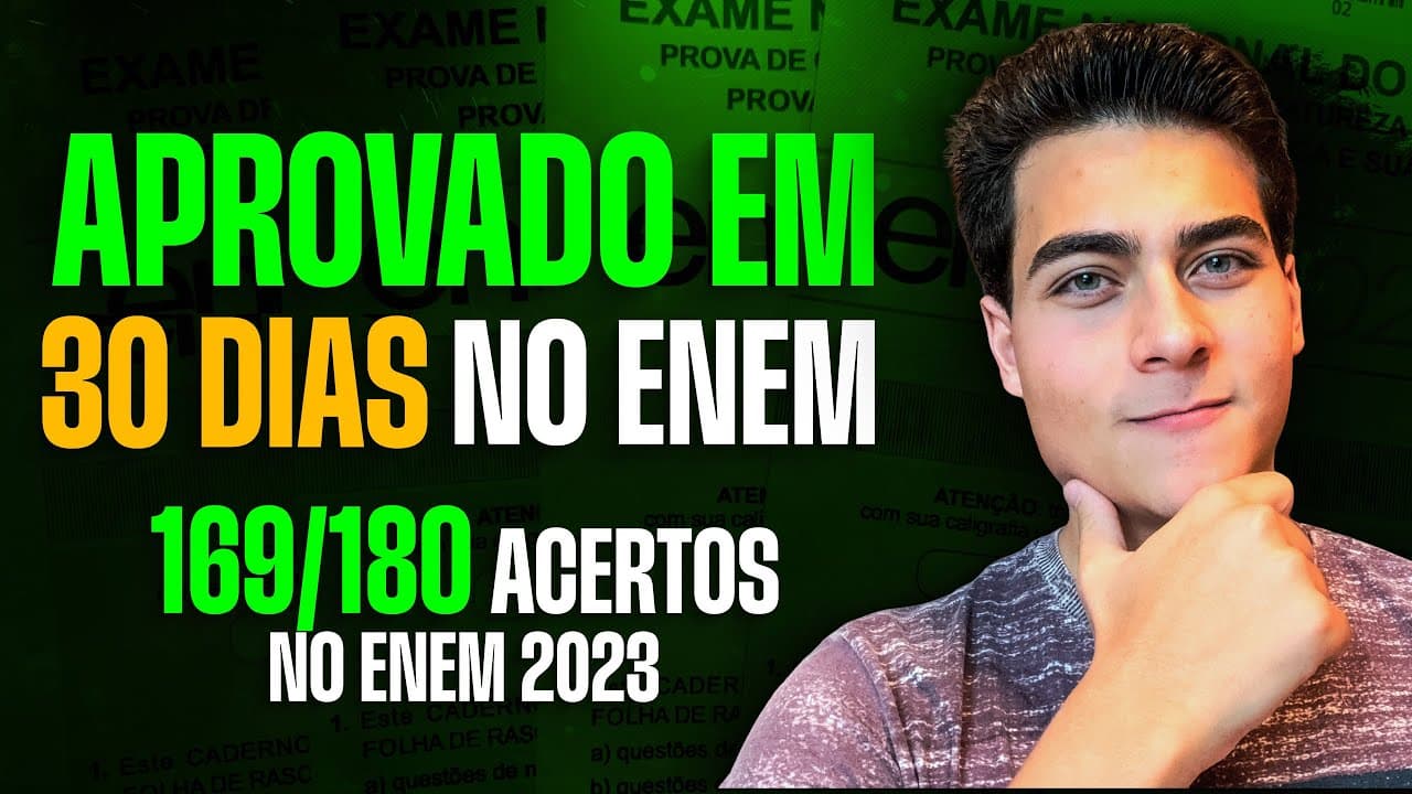 Thumbnail: Como eu ESTUDARIA em 30 DIAS para ser APROVADO no ENEM