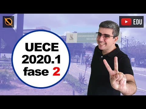 Thumbnail da aula: UECE 2020.1 Fase 2 (2ª fase | segunda fase) - Física | Resolução / Correção completa