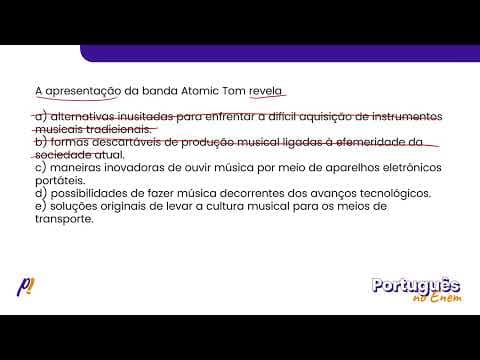 Thumbnail da aula: ENEM DIGITAL 2020 - INTERPRETAÇÃO E INFERÊNCIA DE TEXTOS | Durante cinco minutos, a banda norte...