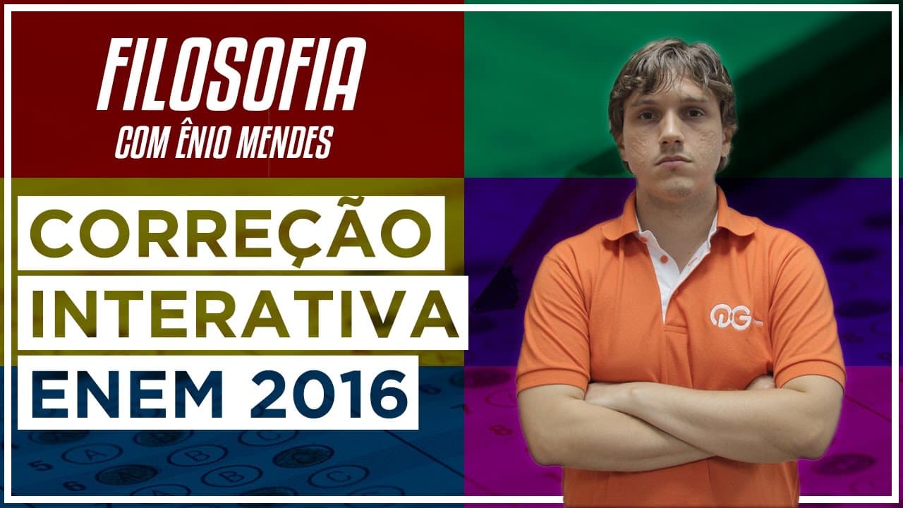 Thumbnail: Correção do ENEM 2016 - Filosofia com Ênio Mendes