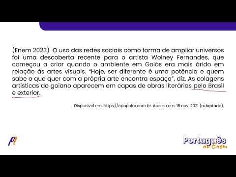 Thumbnail da aula: ENEM 2023 - INTERPRETAÇÃO E INFERÊNCIA DE TEXTOS | O uso das redes sociais como forma de ampliar...