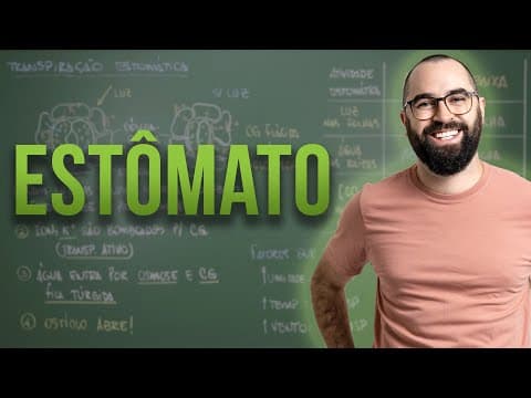 Thumbnail da aula: Estômato (transpiração estomática) - Fisiologia Vegetal - Aula 25: Botânica (Prof. Guilherme)