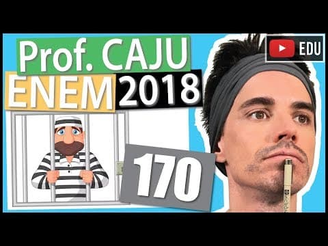 Thumbnail da aula: [ENEM 2018] 170 📓 RAZÃO E PROPORÇÃO O artigo 33 da lei brasileira sobre drogas prevê a pena de