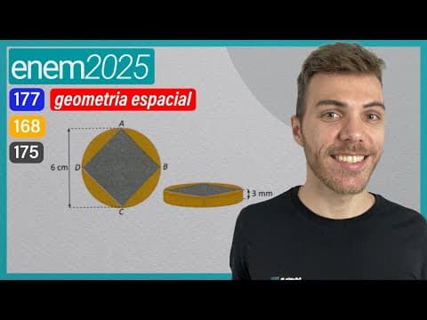 Thumbnail da aula: ENEM 2025 - A figura ilustra o projeto visual para confecção de uma medalha comemorativa, com a