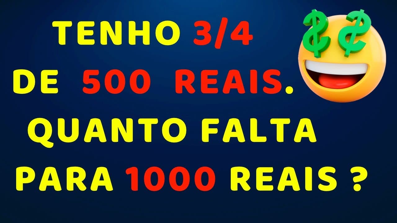 Thumbnail: 😱QUANTOS REAIS?? CONSEGUE DESCOBRIR QUANTO FALTA??