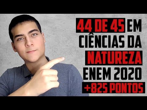 Thumbnail da aula: COMO QUASE GABARITEI CIÊNCIAS DA NATUREZA NO ENEM