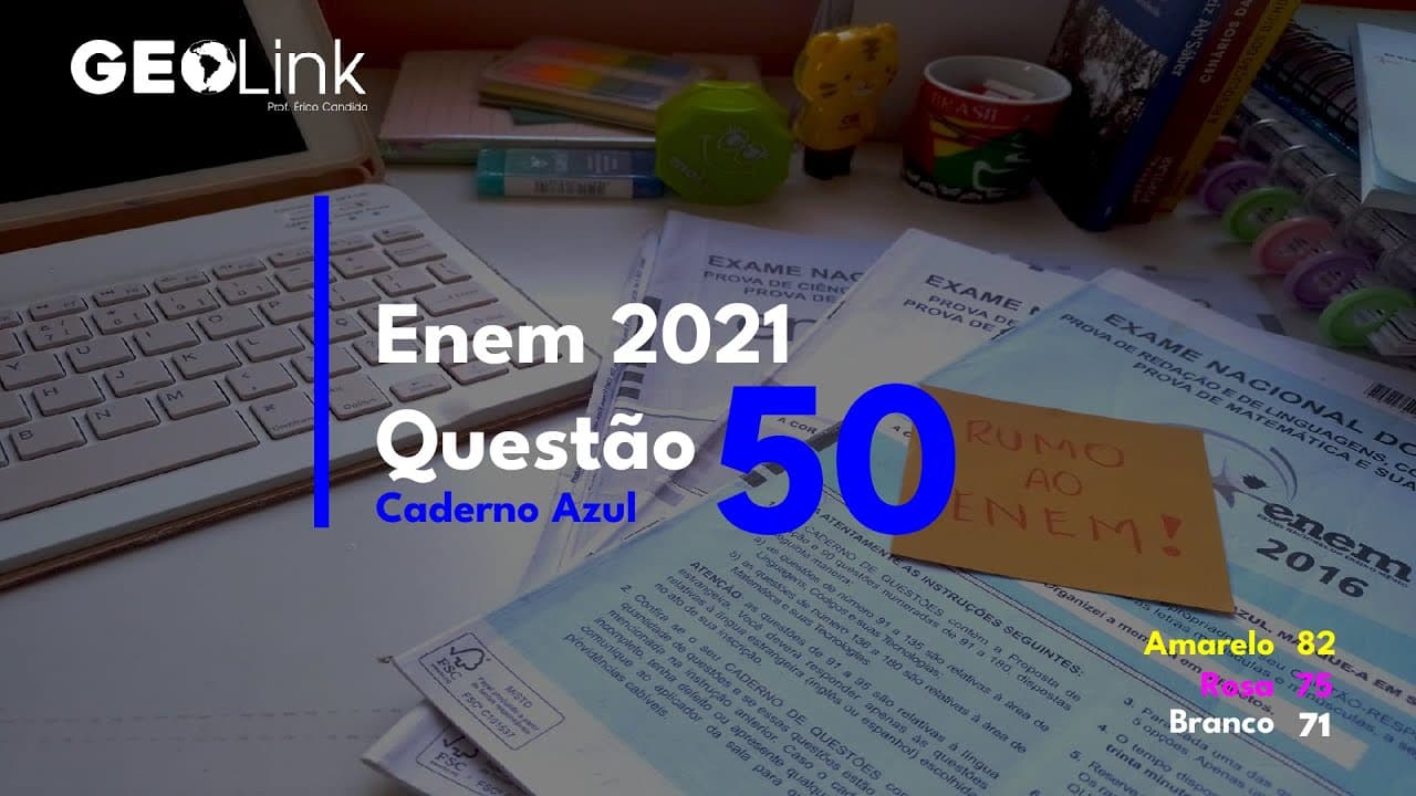 Thumbnail: Enem 2021: questão 50 (Caderno Azul)