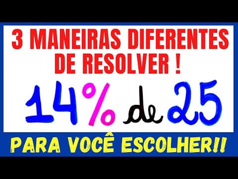 Thumbnail da aula: 😱VOCÊ ESCOLHE O MÉTODO QUE QUISER!!! APRENDA AGORA RESOLVER PORCENTAGEM!!!