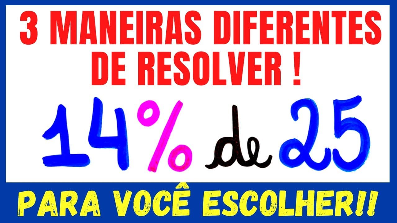 Thumbnail: 😱VOCÊ ESCOLHE O MÉTODO QUE QUISER!!! APRENDA AGORA RESOLVER PORCENTAGEM!!!