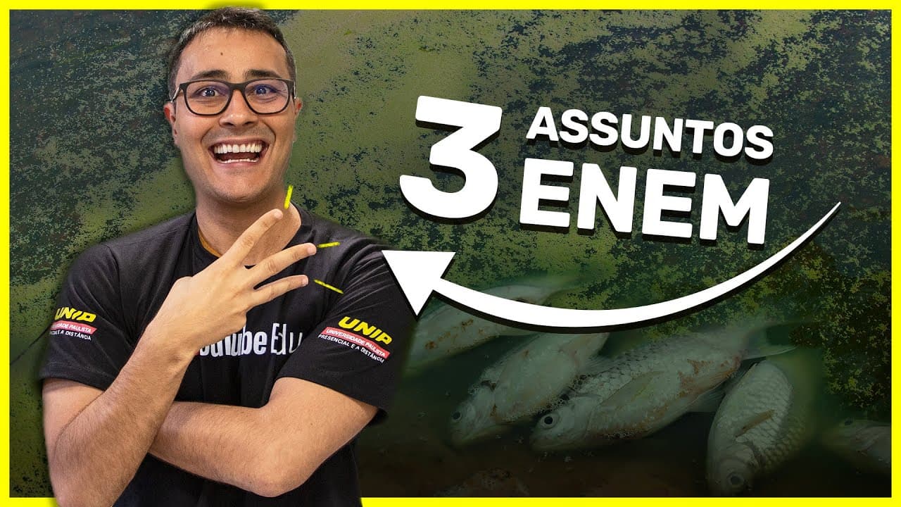 Thumbnail: 3 ASSUNTOS de BIOLOGIA que podem aparecer no ENEM 2019