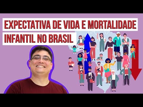 Thumbnail da aula: EXPECTATIVA DE VIDA E MORTALIDADE INFANTIL NO BRASIL | Aula de Geografia para o Enem