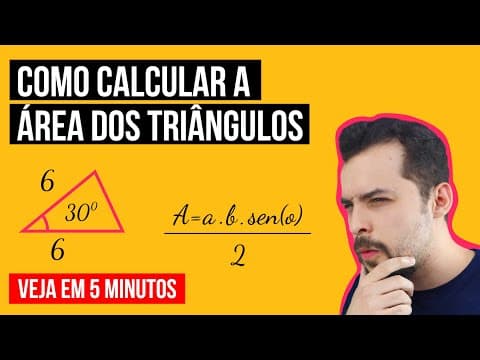 Thumbnail da aula: COMO CALCULAR A ÁREA DE UM TRIÂNGULO | Resumo de Matemática para o Enem