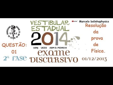 Thumbnail da aula: Resolução da prova de FÍSICA – 2°FASE - EXAME DISCURSIVO– UERJ 2014. Questão 01.
