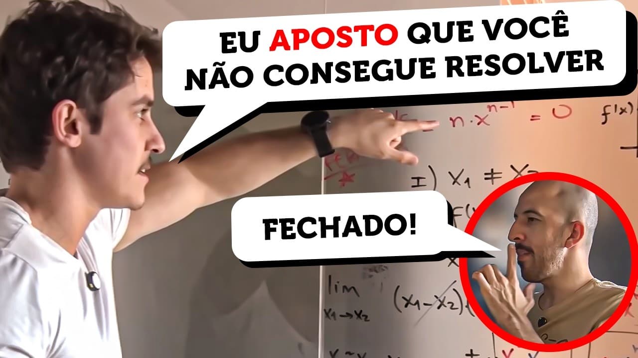 Thumbnail: Inventei um problema de matemática e desafiei o ENGENHEIRO (Lições de Cálculo EP004)