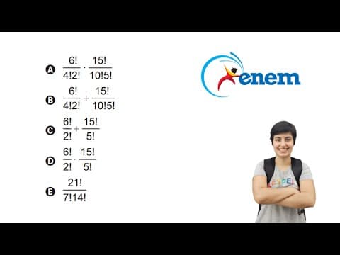 Thumbnail da aula: MATEMÁTICA ENEM 2021: Uma pessoa produzirá uma fantasia utilizando como materiais.