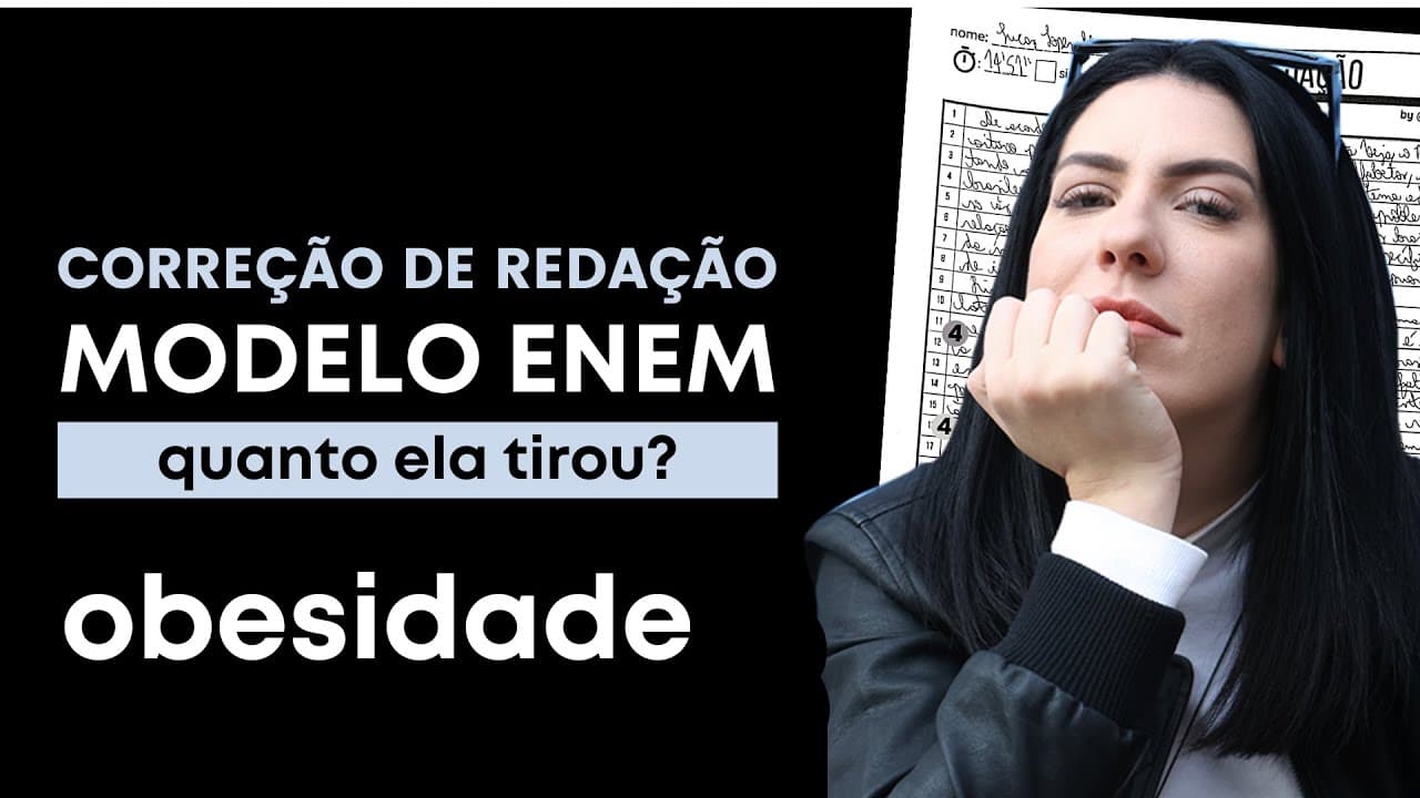 Thumbnail: Correção de redação modelo Enem: obesidade | Domingão da Redação