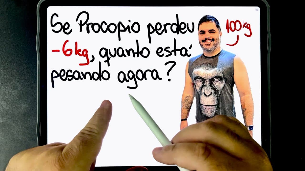 Thumbnail: 💪🏻 Procopio PERDEU -6 kg, E AGORA?! 😱 Você consegue resolver esse PROBLEMA DE MATEMÁTICA?