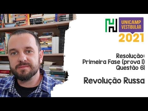 Thumbnail da aula: Resolução: Unicamp 2021 História Q61 (Revolução Russa)