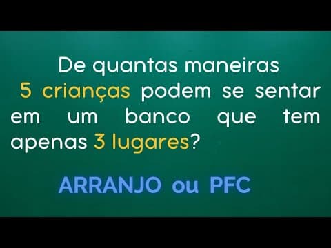Thumbnail da aula: ARRANJO SIMPLES ou PFC ∣ ANÁLISE COMBINATÓRIA ∣ Professora Angela Matemática