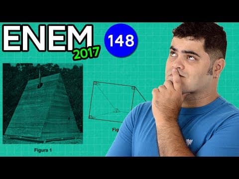 Thumbnail da aula: 🔥 ENEM 2017 Matemática #13 👉 Geometria Espacial e Prisma Triangular Reto