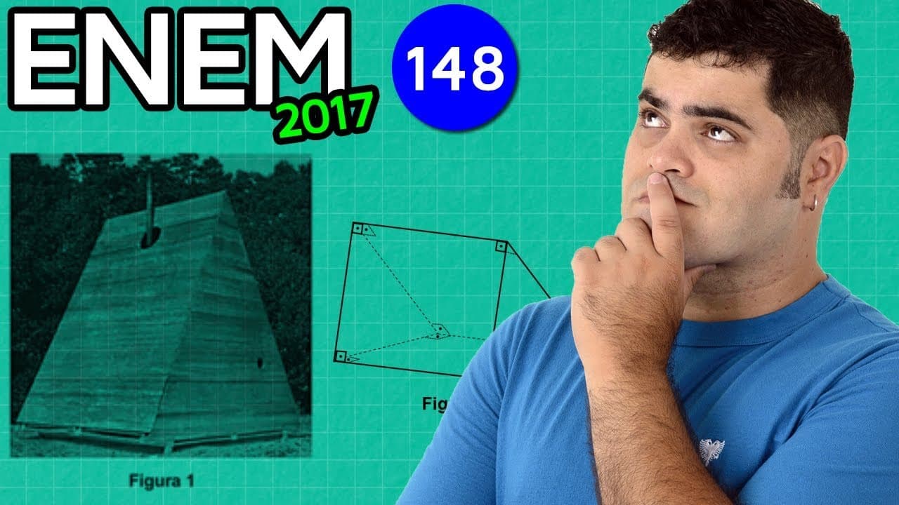Thumbnail: 🔥 ENEM 2017 Matemática #13 👉 Geometria Espacial e Prisma Triangular Reto