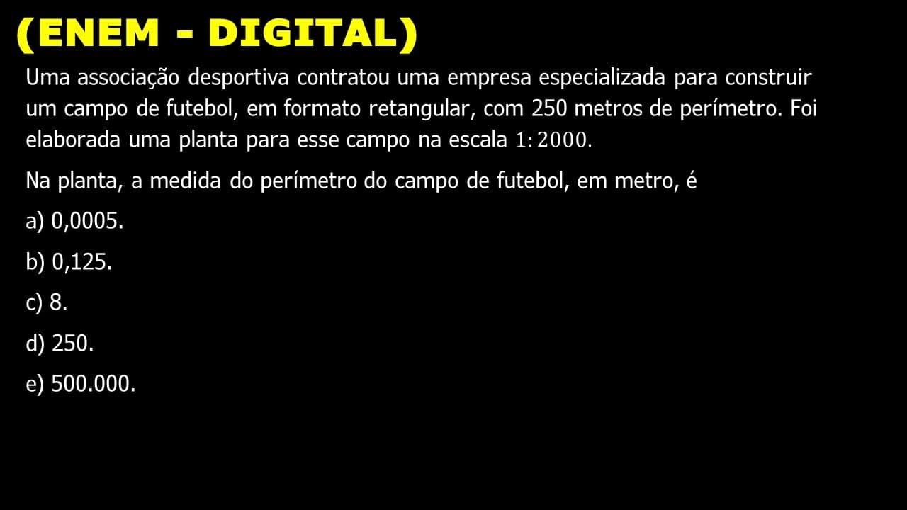 Thumbnail: (ENEM - DIGITAL) Uma associação desportiva contratou uma empresa especializada para construir