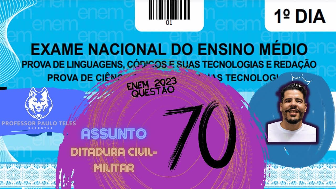 Thumbnail: Resolução Enem 2023 - Humanas Questão 70