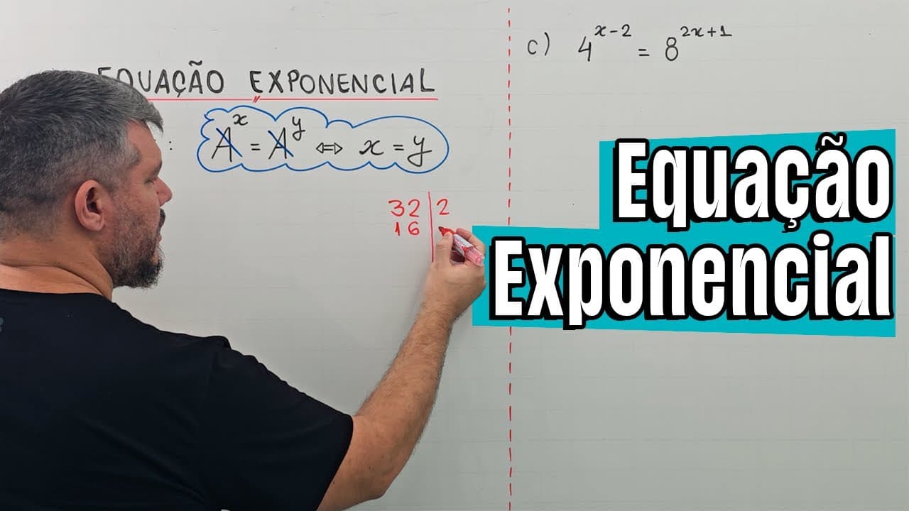 Thumbnail: Aprenda EQUAÇÃO EXPONENCIAL em poucos minutos