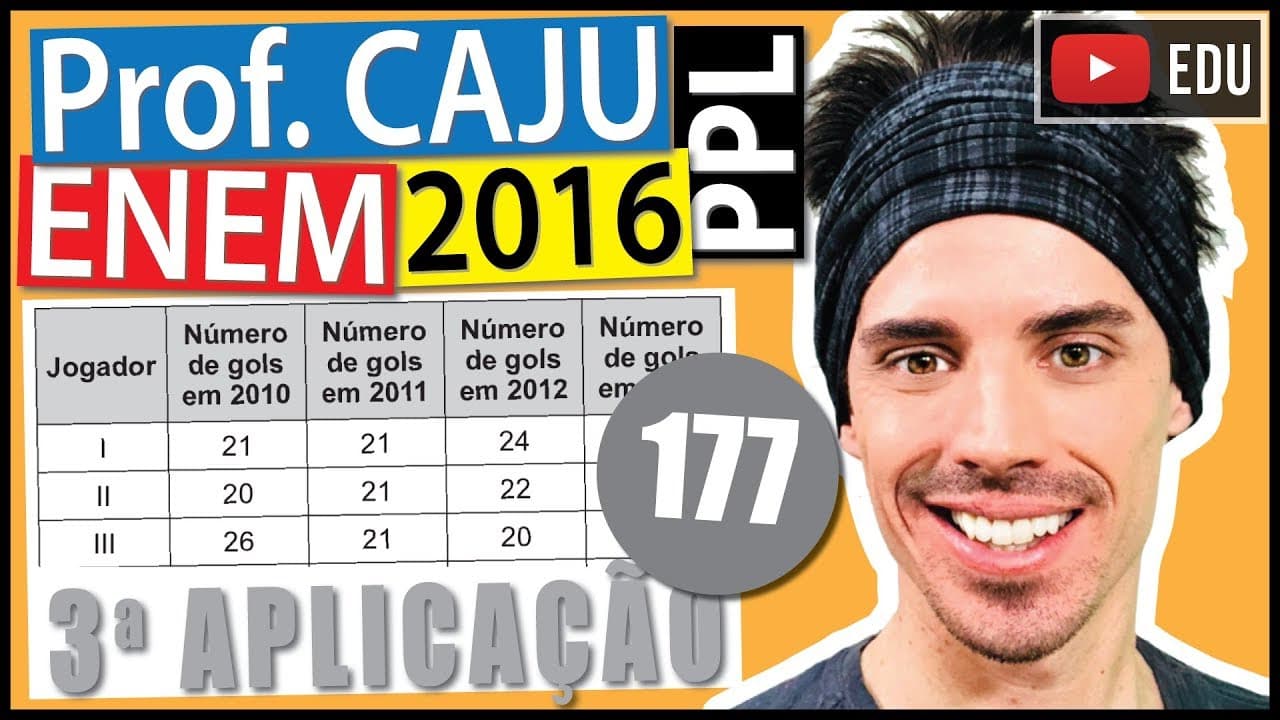 Thumbnail: [ENEM 2016 PPL] 177 📓 MÉDIA ARITMÉTICA O presidente de um time de futebol quer contratar um