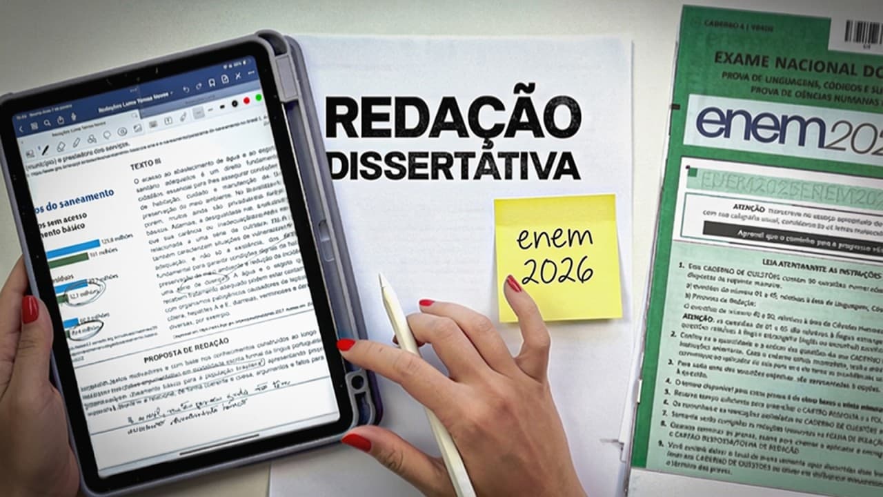 Thumbnail: Redação Dissertativa do Zero para o Enem 2026