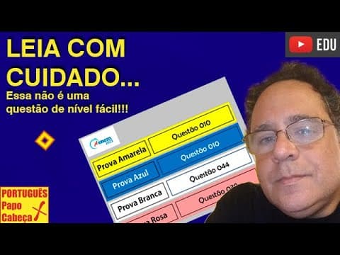Thumbnail da aula: Questões do ENEM CXXXI- Aula 594